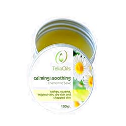 Teliaoils Pure Chamomile Salve - Natural, wild Chamomile Moisturizing Balm For Dry, Itchy Skin- Herbal Hands, Body & Face Ointment– Baby Diaper Rash Relief– Soothes & Calms Chapped Skin (100 ml)