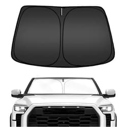 ARISMOTOR Windshield Sun Shade for Toyota Tundra (Limited, SR5, Platinum, TRD Pro) 2022-2025, Custom Fit Foldable Front Window Sunshade Sun Visor Protector, Block UV Rays Keep Your Car Cooler