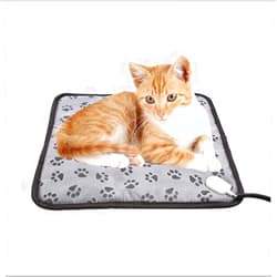 CCPWM Electric Pet Heating Pad，Waterproof Winter Cat Heating Mat Adjustable Temperature with Chew Resistant Cord,Self-Heating Blanket for Cats & Dogs, Easy Clean