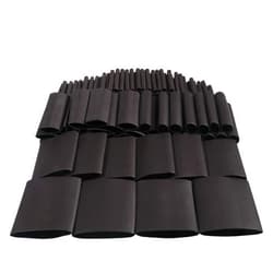 MILAPEAK 162pcs 3:1 Large Dual Wall Adhesive Heat Shrink Tubing Kit, 5 Sizes (Diameter) - 1.25, 1, 1/2, 3/8, 1/8 inch, Marine Electrical Wire Cable Wrap Tube Assortment for DIY by MILAPEAK (Black)