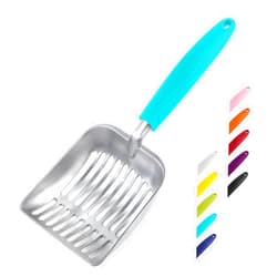 WePet Cat Litter Scoop, Aluminum Alloy Sifter, Kitty Metal Scooper, Deep Shovel, Long Handle, Poop Sifting, Kitten Pooper Lifter, Durable, Heavy Duty, for Litter Box