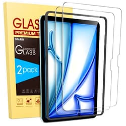 SPARIN 2 Pack Screen Protector for iPad Air 11-inch M3 2025 & M2 2024, (iPad Air 7th/6th Generation), Tempered Glass-Apple Pencil Pro & Case Compatible, Anti-Scratches, High Definition