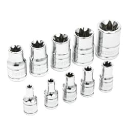 Powerbuilt 648667 E-Star Socket Set, 10 Piece, silver
