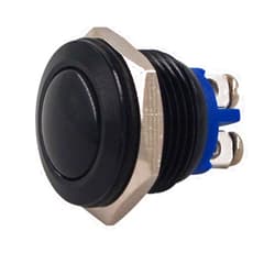 URTONE Momentary Push Button Switch, URTONE UR162, 1NO SPST DC 30V AC 220V 3A Aluminum Alloy Metal Shell Suitable for 16mm 5/8