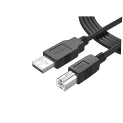 PWR+ 6Ft Long Midi Cable USB 2.0 Type-A to Type-B High Speed Cord for Audio Interface, Midi Keyboard, USB Microphone, Mixer, Speaker, Monitor, Instrument, Strobe Light System Laptop Mac PC