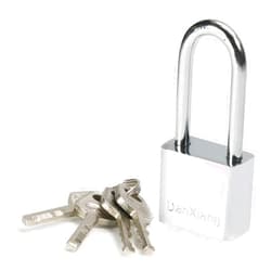 Yinpecly Iron Keyed Padlock Hardened Iron Laminated Padlock Resistant Keyed Different for Outdoor Use 30mm Wide Iron Body & Shackle-1 Pack