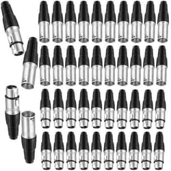 Zhengmy 20 Pcs 3 Pin XLR Solder Type Connector 10 Male and 10 Female Plug Cable Connector Microphone Audio Socket Accessories Made of Zinc Alloy for Microphone