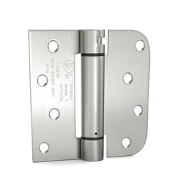 goldenwarm 3pack Satin Nickel Brushed Door Hinges 4 Inch Self Closing Spring Door Hinge with Square & 5/8