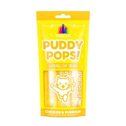 Weruva Puddy Pops, Chicken and Pumpkin Lickable Cat Treats, 0.5oz Tube, Pack of 5