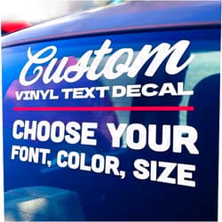 CustomDecal US Custom Vinyl Letter Stickers and Decals - Durable Letter Stickers for Cars, Cups, Windows, & More - Easy to Apply Alphabet Stickers with Multiple Colors, Fonts & Sizes to Personalize Your Text
