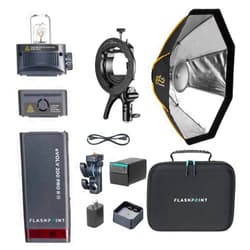 Flashpoint eVOLV 200 Pro II TTL Pocket Flash Kit with Glow EZ Lock Octa Small Quick Softbox (25