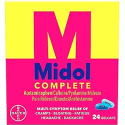 Midol Menstrual Complete Gelcaps 24 ea (Pack of 3)