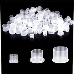 UPTATSUPPLY 300pcs Ink Caps with Base Tattoo Ink Cups White