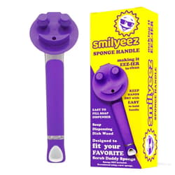 Smilyeez The Original Smiling Sponge Handle Soap Dispensing Handle by Smilyeez - Dishwand for Scrub Daddy Sponge (Purple) Dish Wand