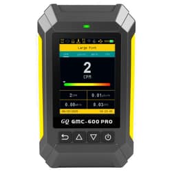 GQ 600 PRO Geiger Counter Nuclear Radiation Detector – Dosimeter for Alpha, Beta, Gamma, X-Ray – Portable Radiation Monitor with Real-Time Data, Global Data Sharing, LCD Display & USB