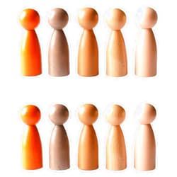 THE FRECKLED FROG-FF455 Peg People of the World - Set of 10 - Ages 12m+ - Wooden People for Toddlers - Imaginative Play, Loose Parts Kits and Sensory Bins