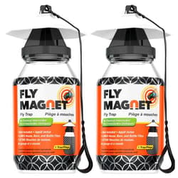 SEWANTA Outdoor Fly Trap [2 Pack] Fly Traps Outdoor with Dissolvable Non-Toxic Bait - Controls Flies for Patios, Hanging Fly Traps with Tie Included