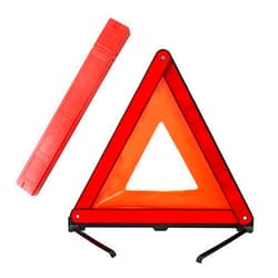 gunhunt Pack-1 Standard Warning Triangles, Reflective Triangle Emergency Warning, Foldable Safety Triangle, Roadside Hazard Sign, Universal Triangular Warning Signs for Cars (Red)