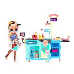 L.O.L. Surprise! OMG to-Go Diner Playset with 45+ Surprises- Miss Sundae Exclusive Fashion Doll with Color Change Features Including Accessories, Holiday Toy , Great Gift for Kids Ages 4 5 6+ Years
