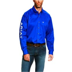 Ariat Male Team Logo Twill Classic Fit Shirt Ultramarine/White X-Large
