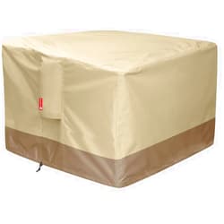 SheeChung Gas Fire Pit Cover Square - 600D Heavy Duty Patio Outdoor Fire Pit Table Cover with PVC Coating,100% Waterproof,Air Vents,Fits for 29/30/31/32 inch Fire Pit/Table Cover (32”L x 32”W x 24”H)