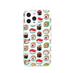 Blingy's Compatible for iPhone 13 Pro Max Case (6.7 inch), Cute Sushi Pattern Funny Cartoon Japanese Food Design Transparent Soft TPU Protective Clear Case iPhone 13 Pro Max 6.7