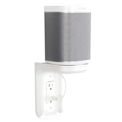 Sanus Outlet Shelf Speaker Mount - Heavy Duty Shelf Holds Devices up to 10 lbs - DIY Install Works with Both Standard & Decora Outlets - Perfect for Sonos & Other Smart Speakers