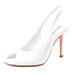Adrizzlein Women's High Heels Peep Toe Pumps Shoes Fish Mouth Sandals 4 inch Stiletto Heels for Dress Wedding Party white-8.5