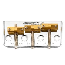Wilkinson WTBS Short Telecaster Bridge Brass Compensated 3-Saddles for Humbucker Tele Style or Vintage Electric Guitar, Chrome
