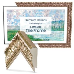 Frame My TV Deco TV Frames - Tuscan Silver Smart Frame Compatible ONLY with Samsung The Frame TV (3