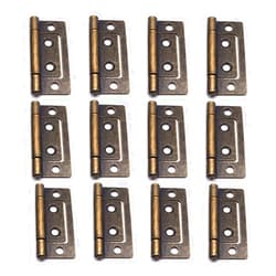 XMHF 2-Inch Antique Cabinet Hinges Bronze Hinge Non-Mortise Interior Door Hinges, Pack of 6