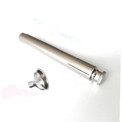 CNFLASK Stainless Steel 2oz Tube Flask Portable Mini Water Bottle & Funnel (Mirror Finish, Round Bottom)