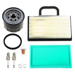 Ferilter 698754 499486 Air Filter 696854 Oil Filter for Briggs Stratton Intek Extended Life Series V-Twin 18-26 HP Engine 499486S Air Filter AM125424 Oil Filter Kit for John Deere L120 L111 LA135 L118