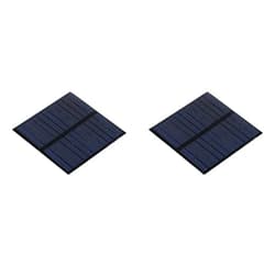 MECCANIXITY Mini Solar Panel Cell 5.5V 110mA 0.605W 70mm x 70mm for DIY Electric Power Project Pack of 2