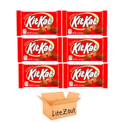 LiteZout KIT KAT Milk Chocolate Wafer Candy Bars, 1.5 oz (6 pack), by Litezout