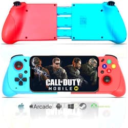 Joso Wireless Mobile Gaming Controller for iPhone/Android, Phone Controller Support Phone Case, Analog Trigger, Play Call of Duty, Genshin Impact, Minecraft, Roblox, Cloud Joystick for iOS Android