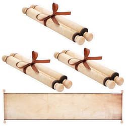 Epakh 1 Pack Blank Paper Scrolls Scroll Paper Wrapped on Wood Rod for Writing, Drawing, Calligraphy, Wedding Vows, Invitation, Renaissance Festivals