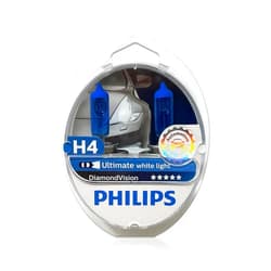 DAMA Automotive Lighting H4 9003 HB2 DiamondVision Halogen Replacement Bulbs for Philips 12342DVS2 12V 60/55W | Pack of 2