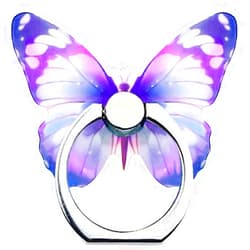 Kinizuxi Cell Phone Ring Holder Stand, Cute Butterfly Phone Ring Grip Holder 360° Rotation Finger Kickstand Compatible with All Smartphones Tablet(1Pack Purple)