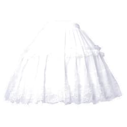 YULUOSHA Women Girls Crinoline Petticoat 2 Hoops Skirt Chiffon Ball Gown Short Half Slip Underskirt for Lolita Cosplay