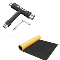 Zeato Skatboard T Tool and Grip Tape Sheet