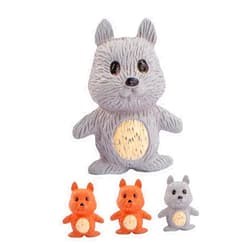 VINTORKY 4pcs Mini Animal Figures Miniature Squirrel Figurines Realistic Plastic Squirrel Ornaments Tiny Plastic Squirrel for Garden Bonsai and Home Decor