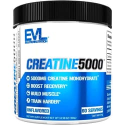 Evlution Nutrition Creatine 5000 - Supports Faster Recovery Lean Muscle Growth & Performance - Pre & Post Workout Powder - 5000mg Pure Creatine Monohydrate Per Serving - 60 Servings - Unflavored