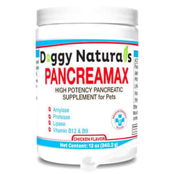 Pet Health Pharma PancreaMax 10x Pancreatic Enzymes for Dogs and Cats (12 oz) Powder (Made in U.S.A). Pancreatin 10X for Dogs and Cats Contain Pancreatic Enzyme, High Strength, Low Odor.(10x Porcine Pancreatin)