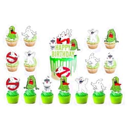 AQHOFSV 25 Pcs Ghost Cupcake Topper Picks –Ghost- Themed Cupcake Toppers Cake Topper for Birthday Party and Baby Shower