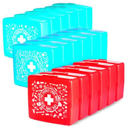 EVERLIT CARE EVERLIT Pocket-Aid Mini First Aid Kit | Compact, Portable Hard-Shell Cases of 50 Items | Cuts, Scrapes, Wound Care Essentials for Travel, Outdoor, School, Camping, Home, Office (12 Packs | 600 Pcs)