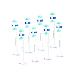 OLINS KAKO Replacement Heads for Philips Sonicare, Brush Head Compatible with Phillips Sonicare Toothbrush Snap-on Handles, 8 Pack