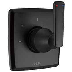 Delta Faucet Ashlyn 3-Setting Shower Handle Diverter Trim Kit, Diverter Valve Trim Kit Black, 3 Way Shower Diverter, Delta Diverter Trim, Matte Black T11864-BL (Valve Not Included)