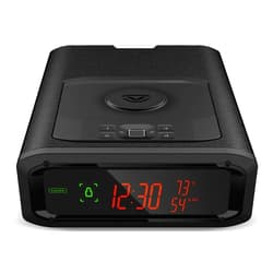 VAULTEK Smart Station™ Biometric Smart Safe with Built-in Wireless Phone Charger + Auto Open Drawer + Bluetooth Safe Management (Covert Black)