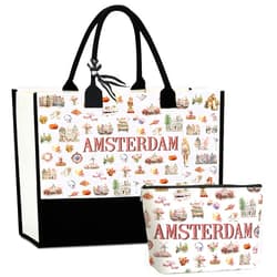 CHQIUCR Tokyo Capetown Dubai Rome Amsterdam Vancouver Sydney London Bali Philadelphia Gifts for Women Canvas Tote Bag